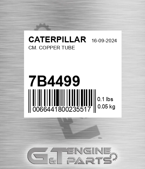 7B-4499 Cm. Copper Tube