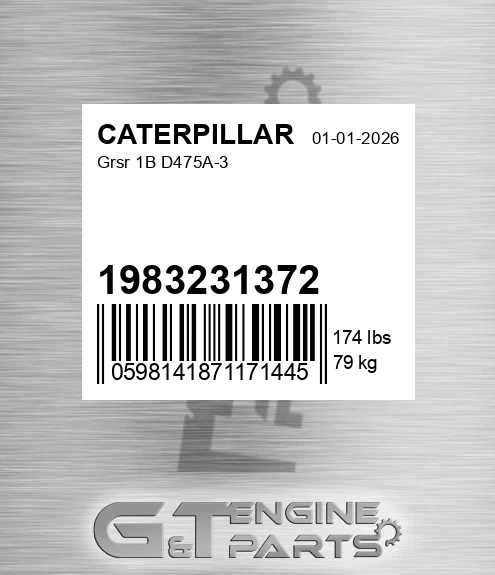 1983231372 Grsr 1b D475a-3 for CATERPILLAR