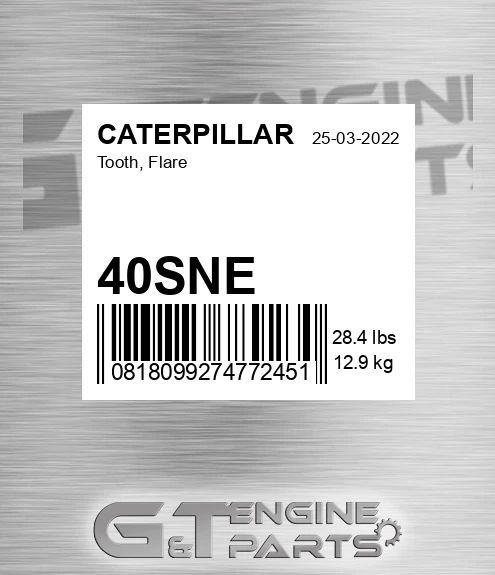 40SNE CATERPILLAR Tooth, Flare