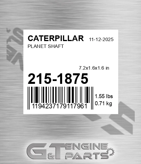 215-1875 Planet Shaft