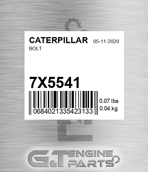 7X-5541 CATERPILLAR Bolt