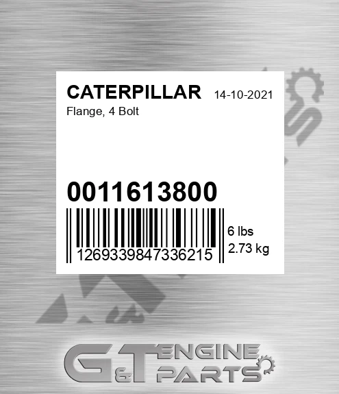 0011613800 Flange, 4 Bolt for CATERPILLAR