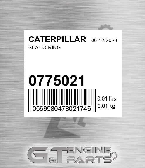 077-5021 Seal O-ring for CATERPILLAR