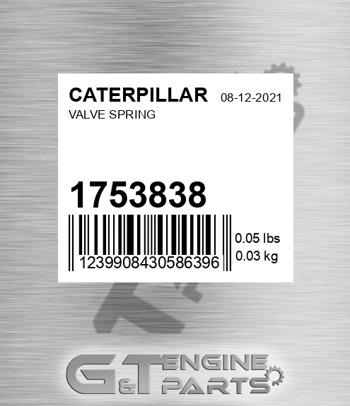 175-3838 Valve Spring for CATERPILLAR
