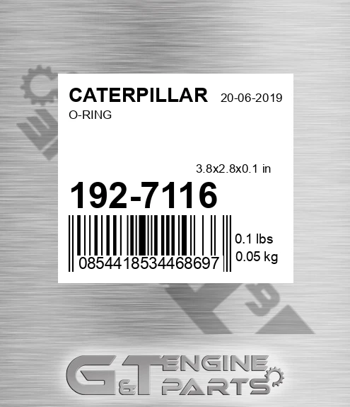 192-7116 O-ring for CATERPILLAR