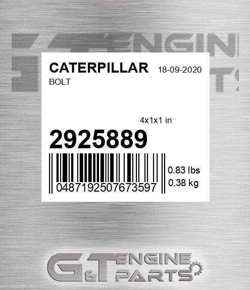 292-5889 Bolt