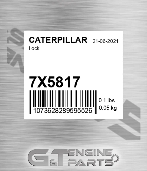 7X5817 Lock for CATERPILLAR