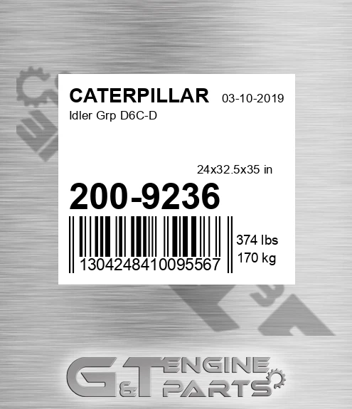 200-9236 Idler Grp D6c-d for CATERPILLAR