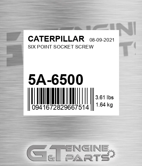 5A-6500 Six Point Socket Screw