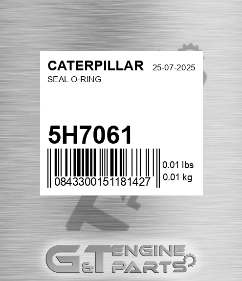 5H-7061 Seal O-ring for CATERPILLAR