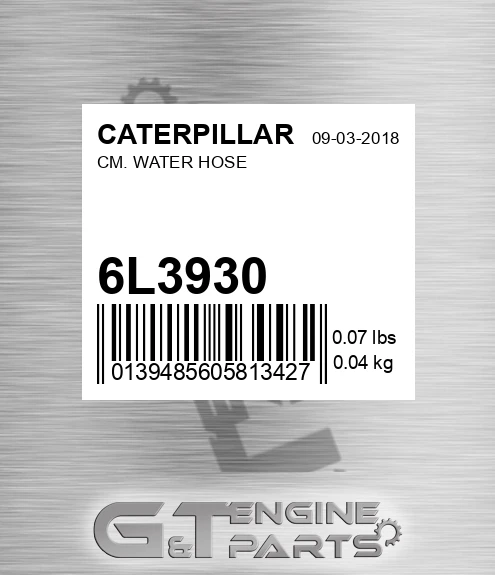 6L-3930 Cm. Water Hose for CATERPILLAR
