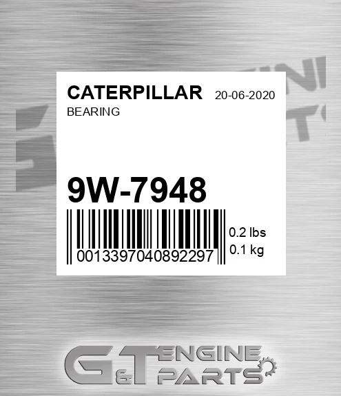 9W7948 Bearing-roller for CATERPILLAR