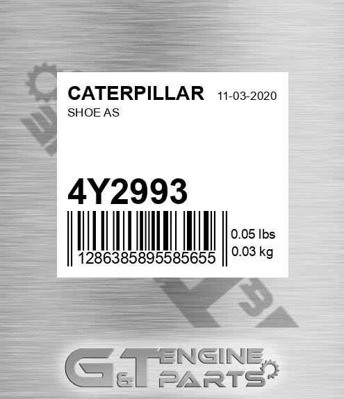 4Y2993 Shoe As for CATERPILLAR