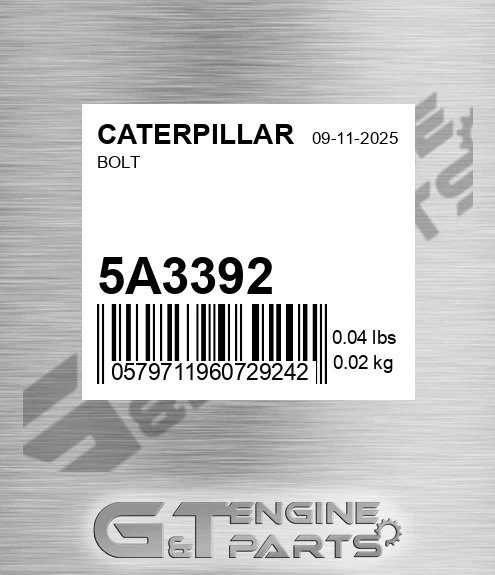 5A-3392 Bolt