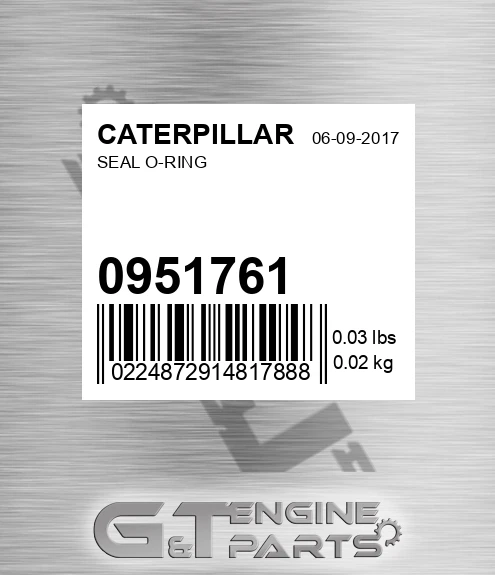 095-1761 Seal O-ring for CATERPILLAR