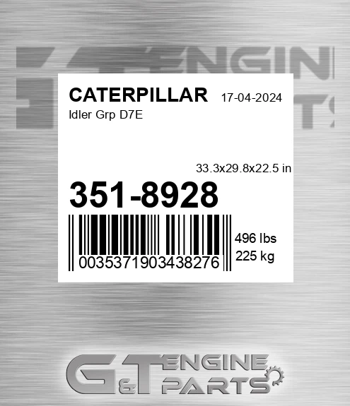 351-8928 Idler Grp D7e