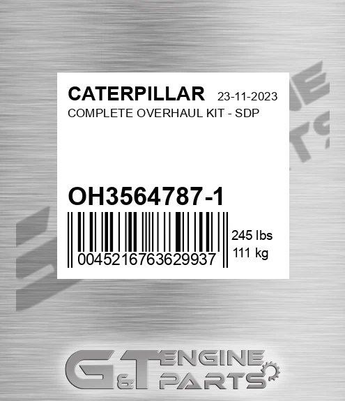 OH3564787-1 Complete Overhaul Kit - Sdp