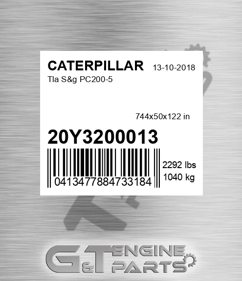 20Y3200013 Tla S&g Pc200-5 for CATERPILLAR