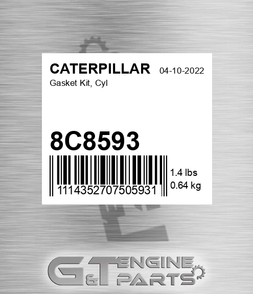 8C8593 Gasket Kit, Cyl