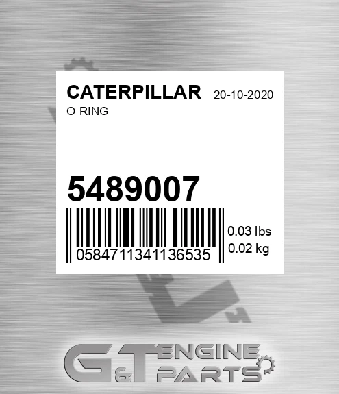 5489007 O-ring for CATERPILLAR