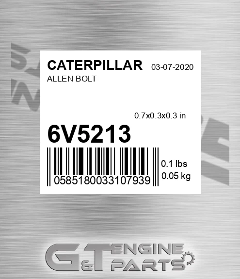 6V-5213 Allen Bolt for CATERPILLAR
