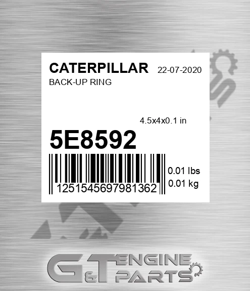5E-8592 Back-up Ring for CATERPILLAR