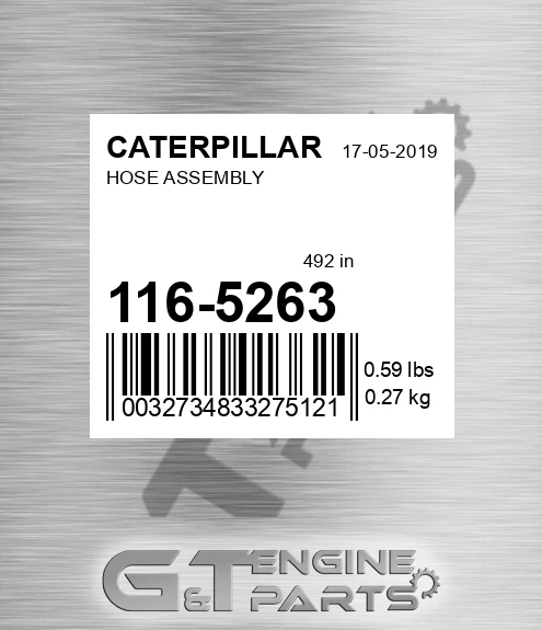 116-5263 Hose Assembly for CATERPILLAR