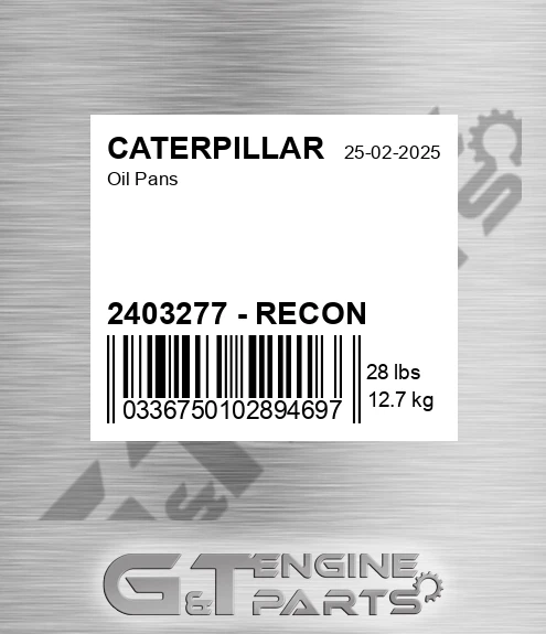 2403277 - RECON Oil Pans for CATERPILLAR