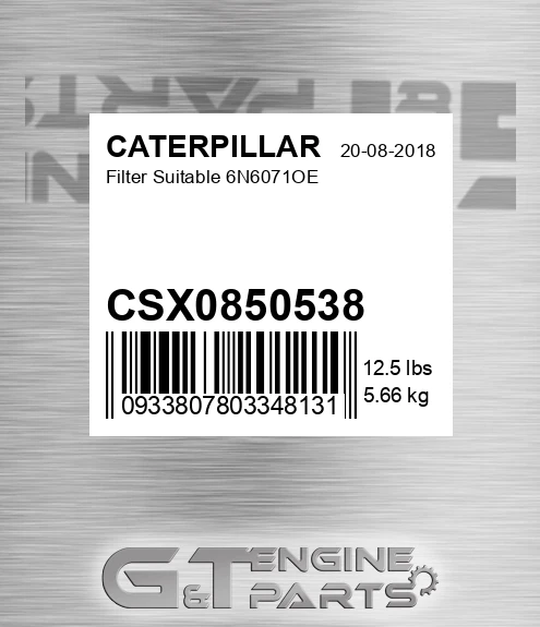CSX0850538 Filter Suitable 6n6071oe