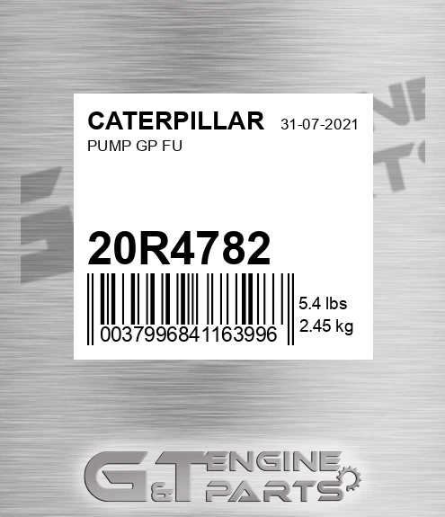 20R4782 Pump Gp Fu for CATERPILLAR