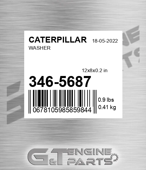 346-5687 Washer for CATERPILLAR