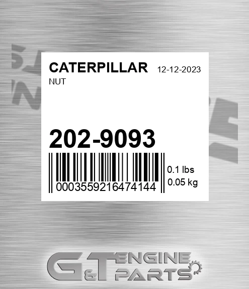 202-9093 CATERPILLAR Nut