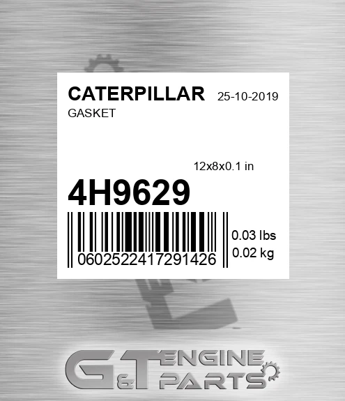 4H9629 CATERPILLAR Gasket