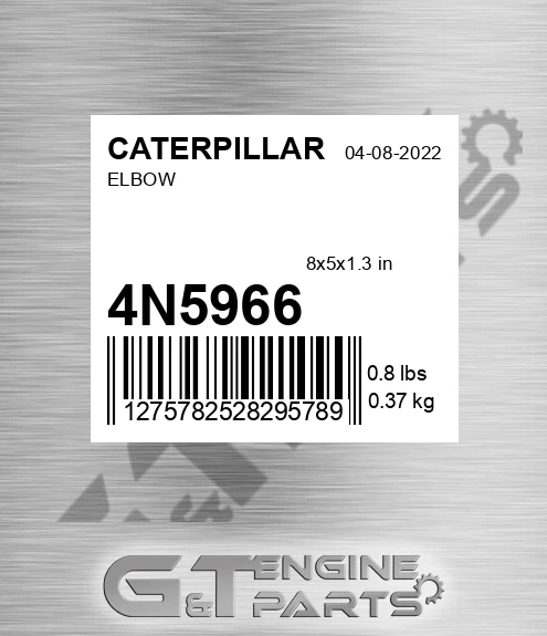 4N5966 Elbow for CATERPILLAR