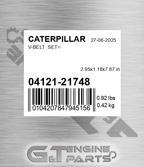 04121-21748 V-belt Set=