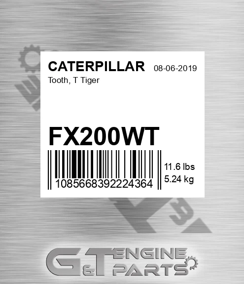 FX200WT Tooth, T Tiger for CATERPILLAR