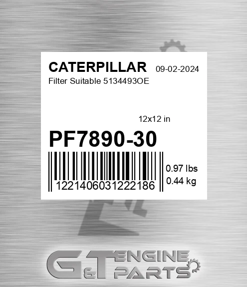 PF7890-30 Filter Suitable 5134493oe for CATERPILLAR