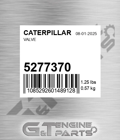 527-7370 Valve for CATERPILLAR