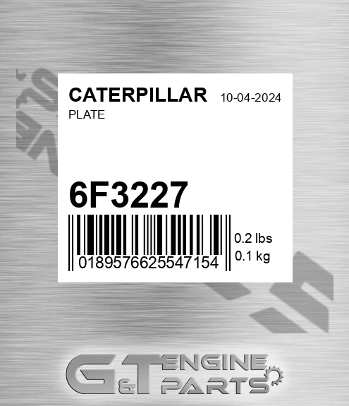 6F3227 Plate