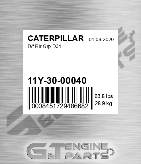 11Y3000040 D/f Rlr Grp D31 for CATERPILLAR