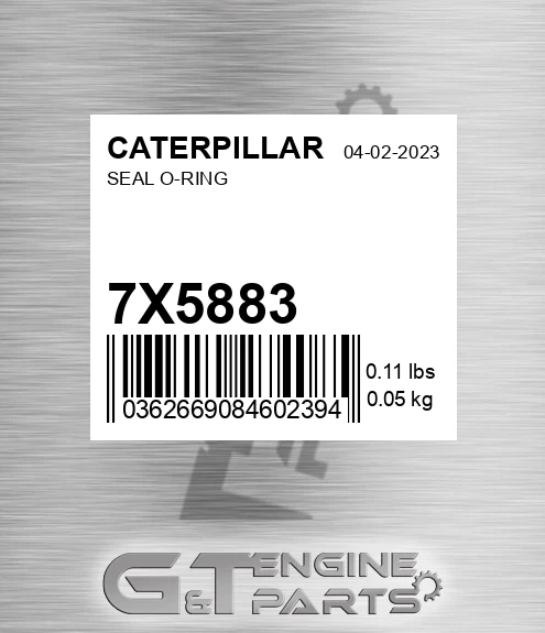 7X-5883 Seal O-ring for CATERPILLAR
