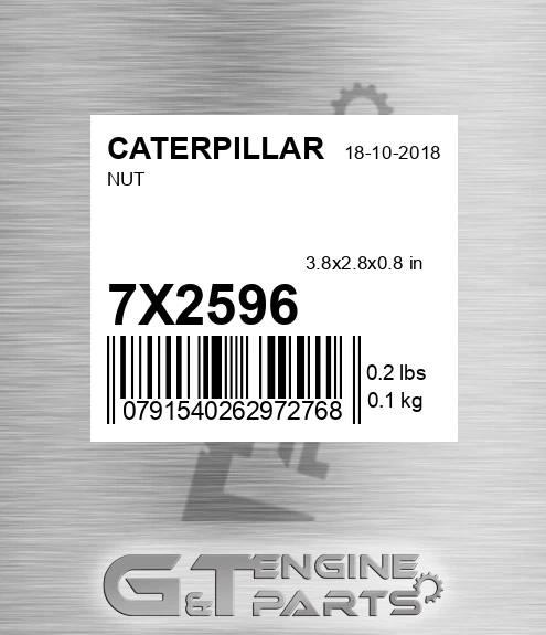 7X-2596 Nut for CATERPILLAR