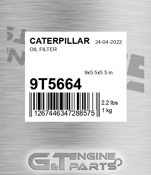 9T5664 Oil Filter for CATERPILLAR