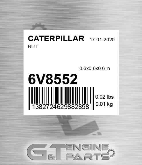 6V-8552 Nut for CATERPILLAR