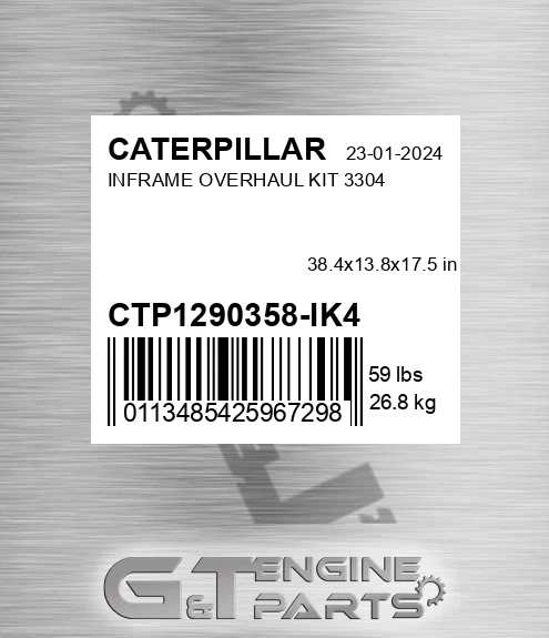 CTP1290358-IK4 Inframe Overhaul Kit 3304 for CATERPILLAR