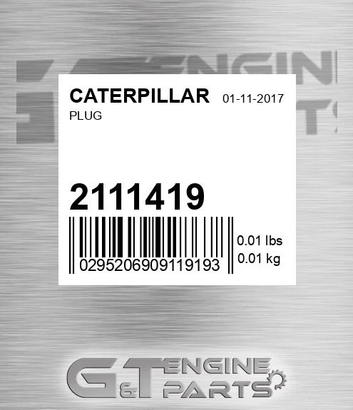 211-1419 Plug for CATERPILLAR