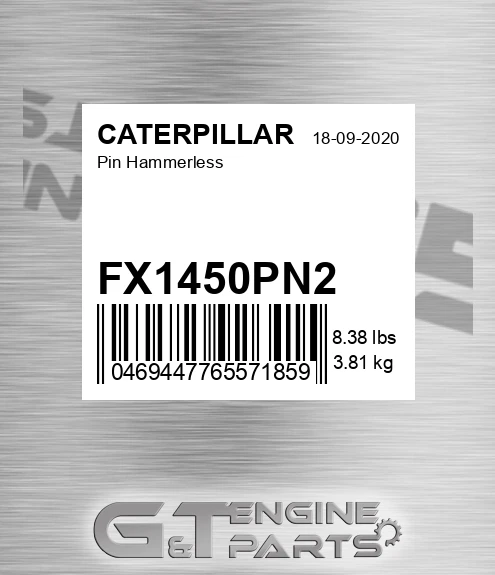 FX1450PN2 Pin Hammerless for CATERPILLAR