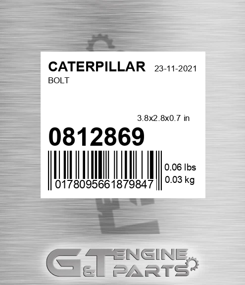 081-2869 Bolt for CATERPILLAR
