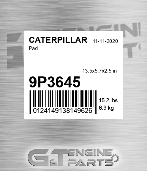 9P3645 Pad for CATERPILLAR