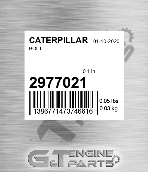 297-7021 Bolt